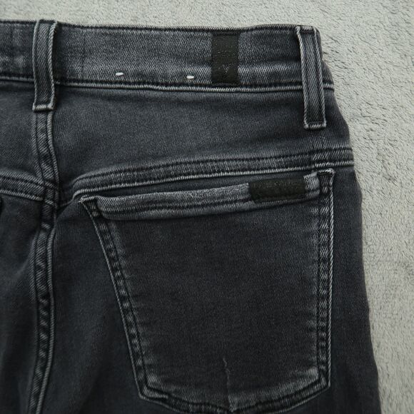 7 For All Mankind Jeans Women's 27 Gray Mid-Rise Skinny 28" Inseam Distressed - Picture 16 of 16